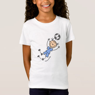 Mädchen-blaue Fußball-Uniform T-Shirt