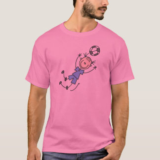 Mädchen-blauer Fußball-einheitliche T-Shirts und