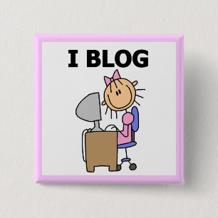 Mädchen-Bloggerin Button
