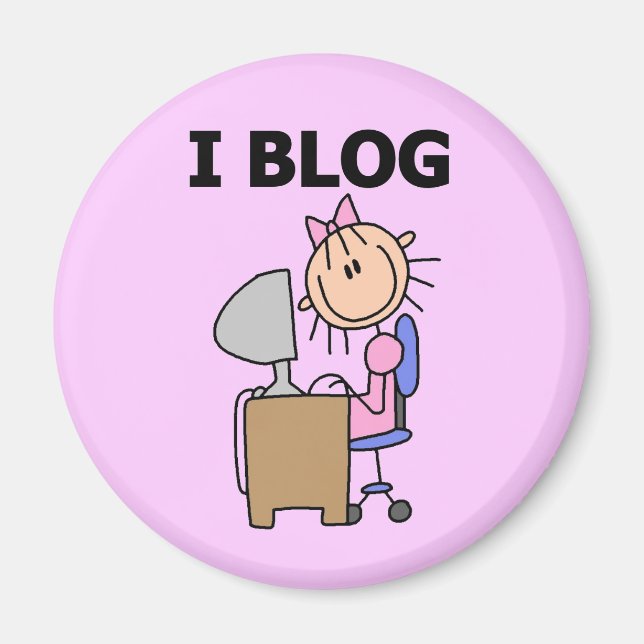 Mädchen-Bloggerin Magnet (Vorne)