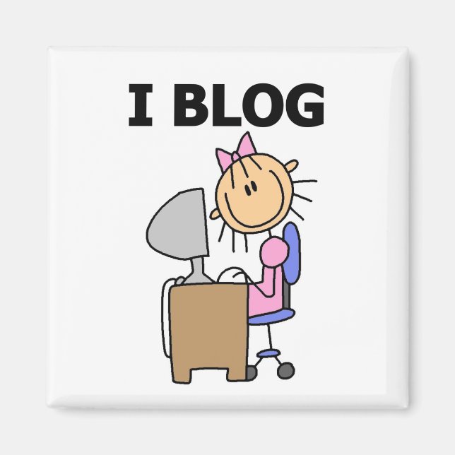 Mädchen-Bloggerin Magnet (Vorne)