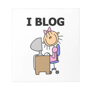 Mädchen-Bloggerin Notizblock