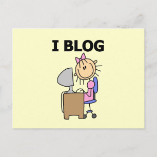 Mädchen-Bloggerin Postkarte