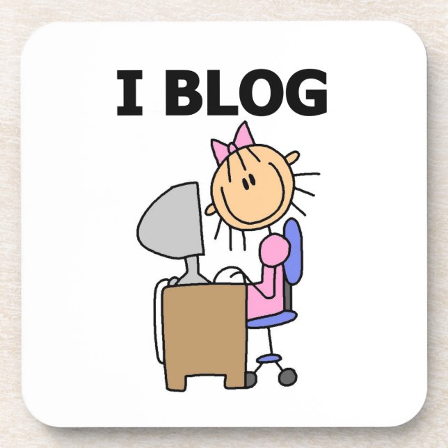 Mädchen-Bloggerin Untersetzer (Vorderseite)