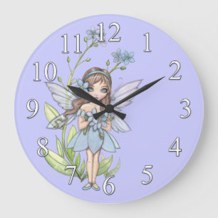 Mädchen Blue Fairy Vergiss mich nicht Blume Uhr