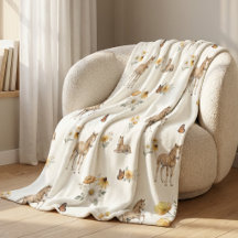 Mädchen Boho Wildblumen Pferd- und Schmetterlingsm