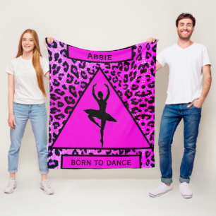 Mädchen "Born to Dance" Tierdruck-Fleece-Decke Fleecedecke