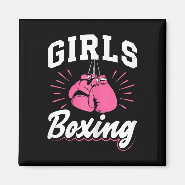 Mädchen Boxsport Kickboxen Boxhandschuhe Boxer  Magnet (Vorne)