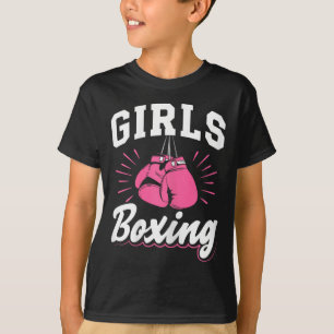 Mädchen Boxsport Kickboxen Boxhandschuhe Boxer T-Shirt