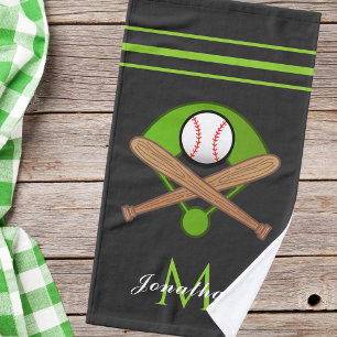 Mädchen Boys Softball Team Name Custom Text Strich Handtuch