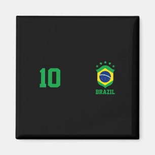 Mädchen Brasilien-Flagge Brasilianischer Stolz Fuß Magnet