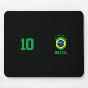 Mädchen Brasilien-Flagge Brasilianischer Stolz Fuß Mousepad