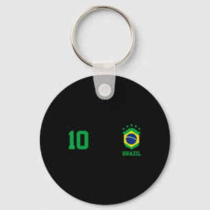 Mädchen Brasilien-Flagge Brasilianischer Stolz Fuß Schlüsselanhänger