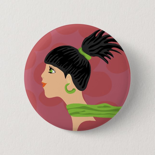 Mädchen Button (Vorderseite)