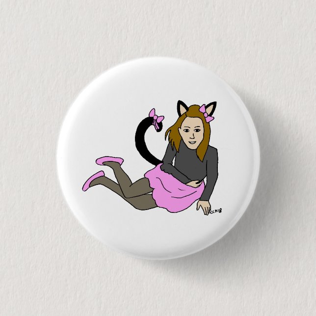 Mädchen Button (Vorderseite)