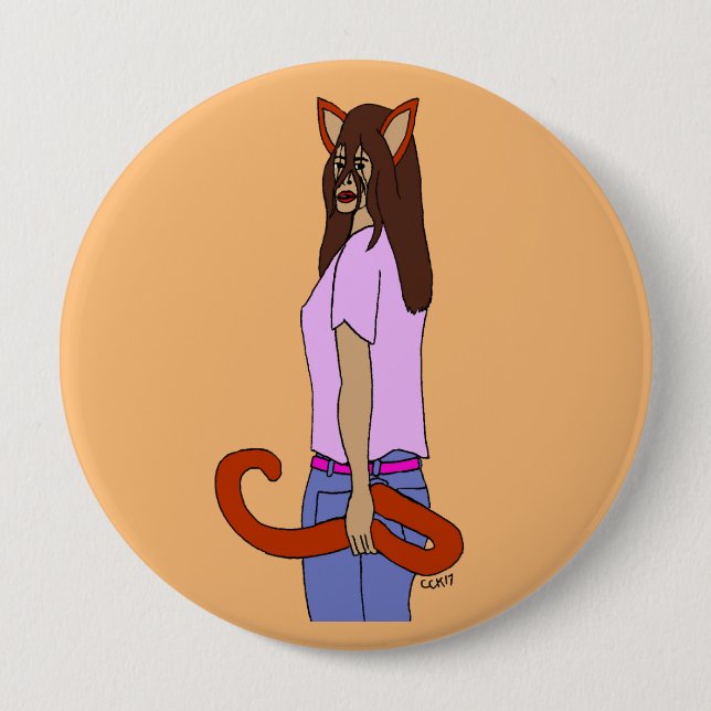 Mädchen Button (Vorderseite)