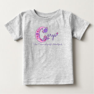 Mädchen C-Name bedeutet monogramm-Shirt Baby T-shirt