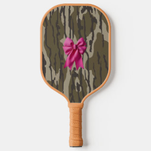 Mädchen Camo Rosa Schleifen-Bow-Boden Lands Camo Pickleball Schläger
