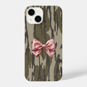 Mädchen Camo Rosa Schleifen-Bund Bottom Lands Camo iPhone 14 Hülle