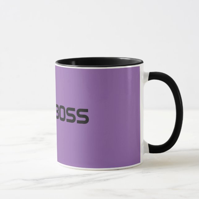 Mädchen-Chef 11 Unze-Kaffee-Tasse Tasse (Rechts)