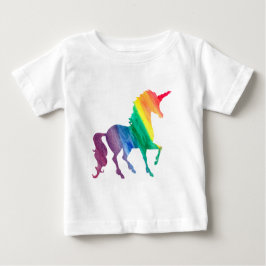 Mädchen Cool Rainbow Unicorn Wasserfarbe Kinder Baby T-shirt