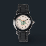 Mädchen Cool und Niedlich Stegosaurus Dinosaurier  Armbanduhr<br><div class="desc">Diese niedliche und moderne Kinderuhr ist mit einem rosa und grünen Stegosaurus-Dinosaurier-Cartoon ausgestattet und kann mit Ihrem Mädchennamen personalisiert werden. Mit klaren,  leicht lesbaren Zahlen ist diese "erste" Uhr ideal für Kinder oder Kleinkinder,  die gerade erst mit dem Lernen beginnen. Das perfekte coole Dinosaurier-Geschenk für Ihre Kleine!</div>