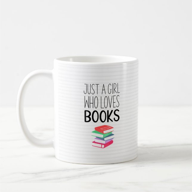 Mädchen, das Bücher liebt Kaffeetasse (Links)
