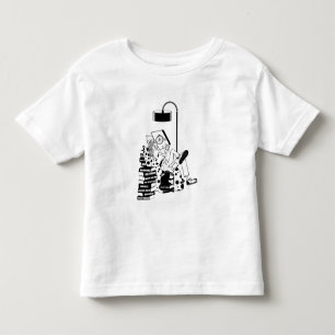 Mädchen, das Bücher liest Kleinkind T-shirt