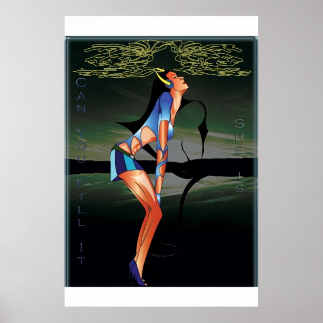 Mädchen, das die Musik füllt Poster (Vorne)