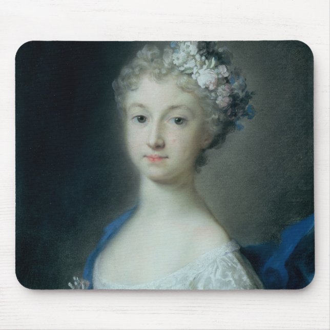 Mädchen, das einen Affen hält Mousepad (Vorne)