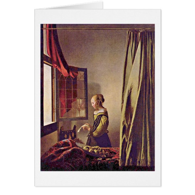 Mädchen, das einen Brief durch Johannes Vermeer (Vorne)
