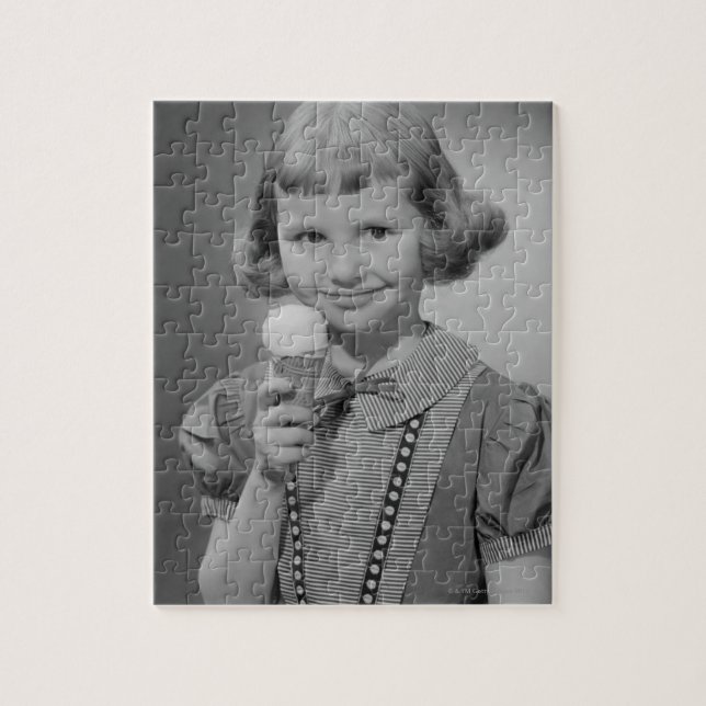Mädchen, das Eis isst Puzzle (Vertikal)