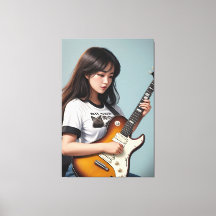 Mädchen, das Gitarre spielt
