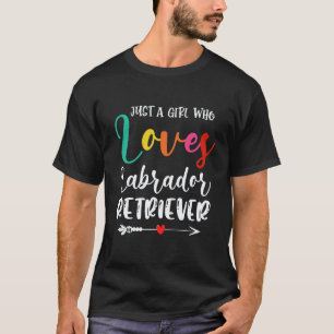 Mädchen, das Labrador Retriever Hund liebt Süße La T-Shirt