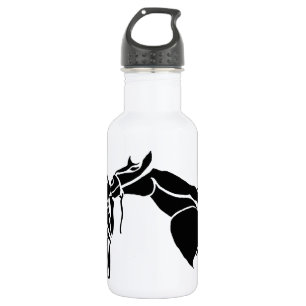 Mädchen das Lieben ihr Pferd Edelstahlflasche
