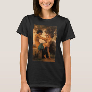 Mädchen, das sich gegen Cupid von Bouguereau verte T-Shirt