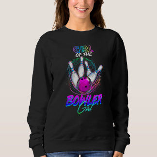 Mädchen der Bowler Girl Matching Family Bowling Pa Sweatshirt