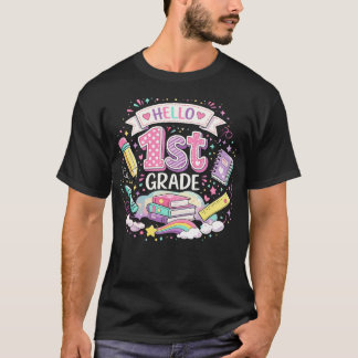 Mädchen der ersten Klasse zurück zur Schule Süßer  T-Shirt