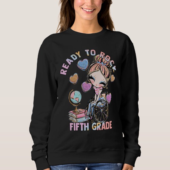 Mädchen der fünften Klasse 5 Sweatshirt (Vorderseite)