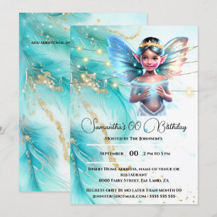 Mädchen der Prinzessin Geburtstagsparty Einladung
