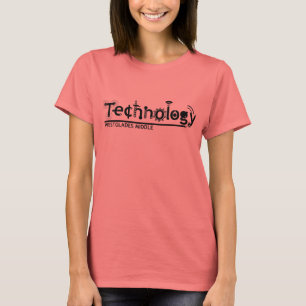 Mädchen des WMS Technologie-Klassen-Logo-(Wecker) T-Shirt