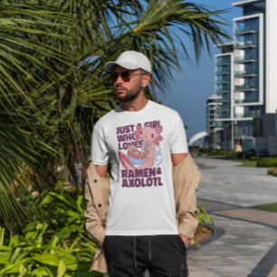 Mädchen, die Axolotls und Ramen Lieben T-Shirt