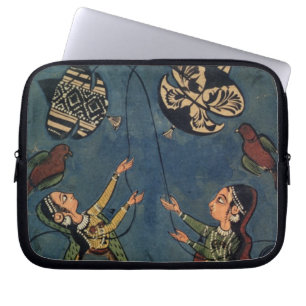 Mädchen, die Drachen, Kulu Volksmalerei, Himachal Laptopschutzhülle