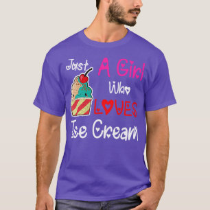 Mädchen, die Ice-Creme-Tochter-Geschenk Liebe T-Shirt