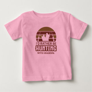 Mädchen, die ich lieber mit Opa jagen würde Baby T-shirt