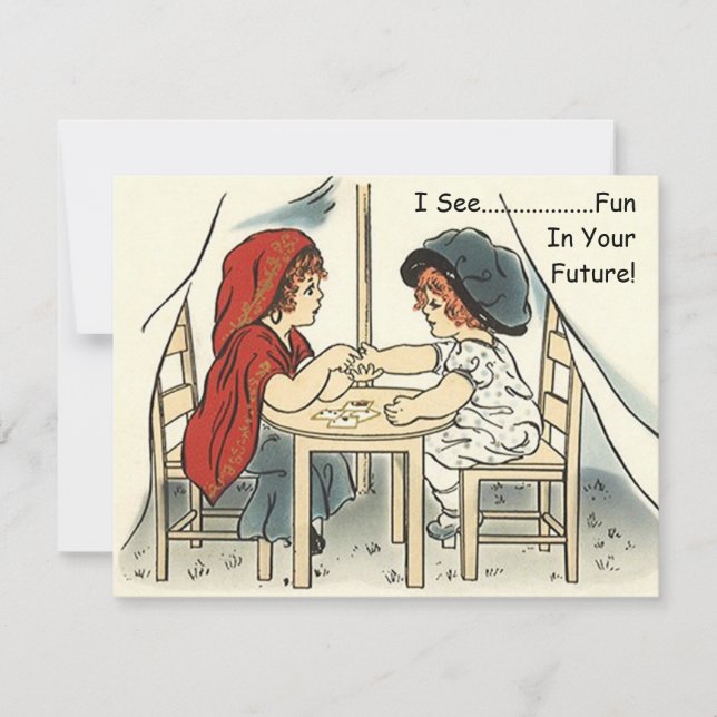 Mädchen, die ihre Zukunft haben, erzählten Einladu Einladung (Vorderseite)