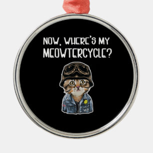 Mädchen, die Katzen für Motorradliebhaber Liebe ha Ornament Aus Metall