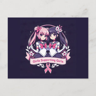 Mädchen, die Mädchen unterstützen Postkarte