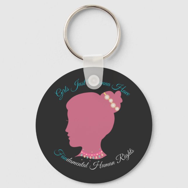 Mädchen, die nur wollen, haben grundlegende Mensch Schlüsselanhänger (Vorderseite)