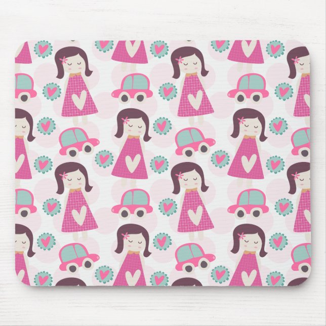 Mädchen, die Orte haben Mousepad (Vorne)